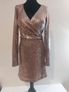 Alloy Apparel blush sequined dress